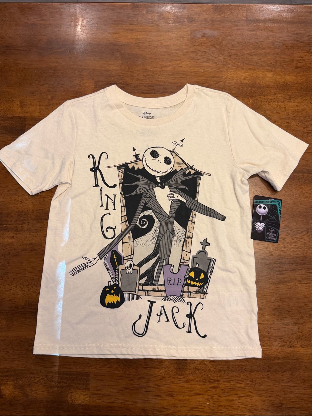 NWT Disney King Jack Graphic Tee - Cream, Black, Purple Kids Size 8